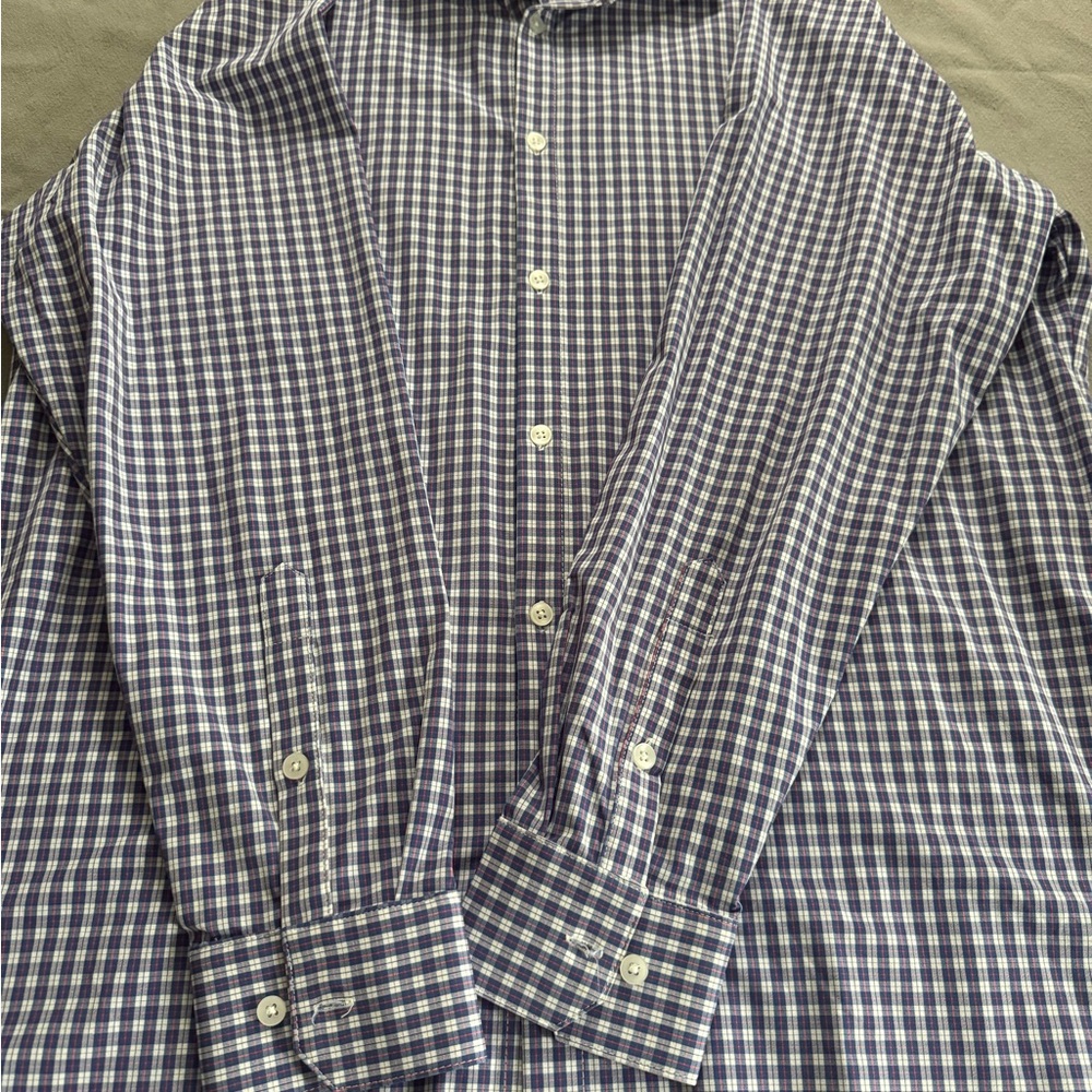 Mizzen+Main Blue Casual Button Down Shirt